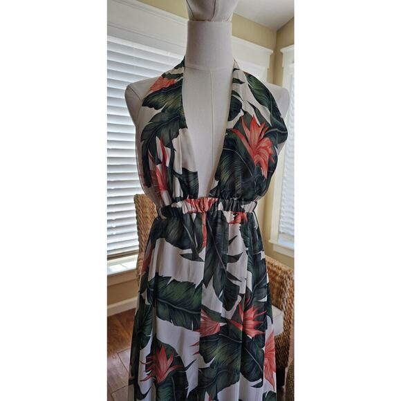 Show Me Your Mumu Luna Halter Dress Size M Tropical Beach Maxi - Picture 6 of 15